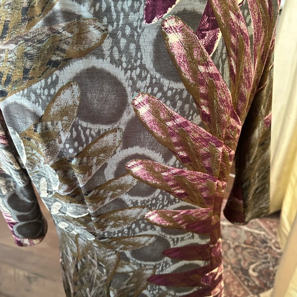 Adrianna Pappel color top size 12 polyester detail 3/4 sleeves size 12 - Picture 4 of 6